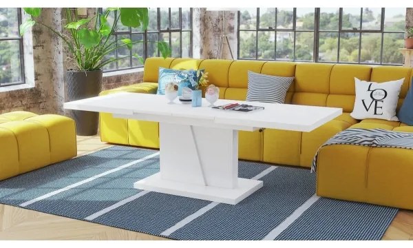 Rozkladací konferenčný stôl so zvíhacou doskou NINO biela