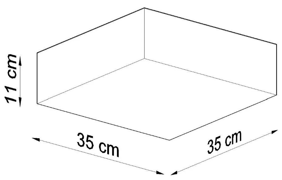 Stropné svietidlo Horus, 1x sivé plastové tienidlo, (biely plast), (35 cm)