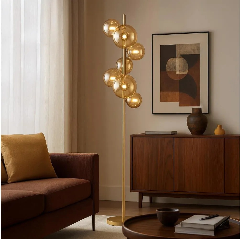 Brilagi - LED Stojacia lampa MILLA 7xG9/3W/230V zlatá