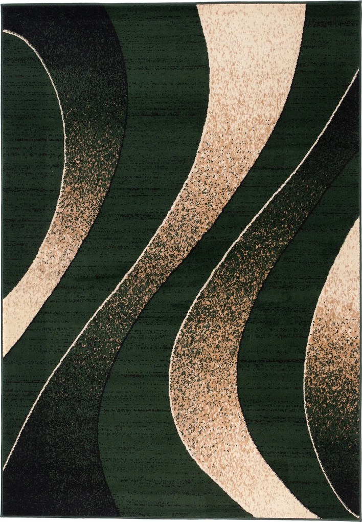 Kusový koberec TAPIS Waves - zelený/béžový