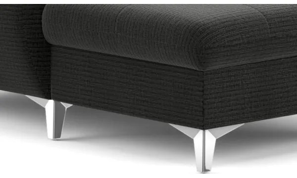 Rozkladacia rohová sedačka do U CATANIA pravá s úložným priestorom grafit