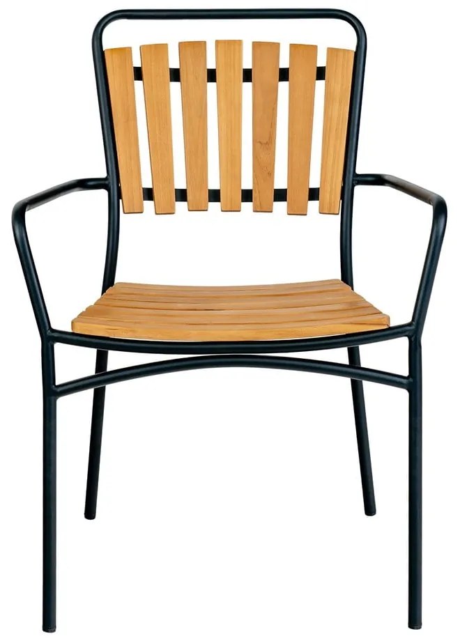 Drevené/kovové záhradné stoličky v súprave 2 ks v prírodnej farbe Cleveland – House Nordic