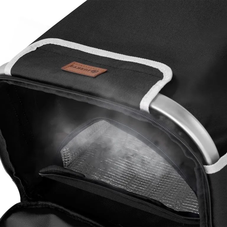 Nákupný vozík 3 v 1 na schody - objem 56 l, čierny