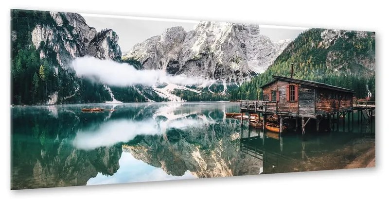 Sklenený obraz Styler Tyrol Lake, 50 x 125 cm