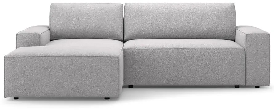 Svetlosivá rozkladacia rohová pohovka z textílie bouclé (ľavý roh) Jodie – Micadoni Home