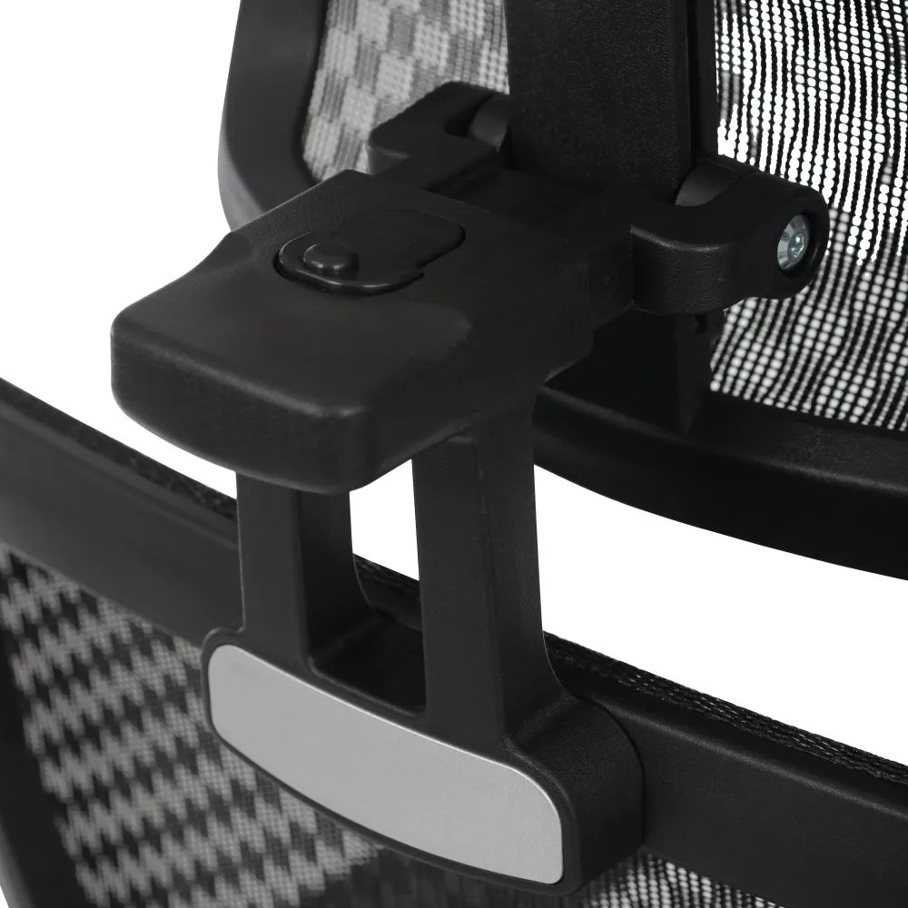 Kancelárska ergonomická stolička TRAGEL — sieťovina / látka, čierna