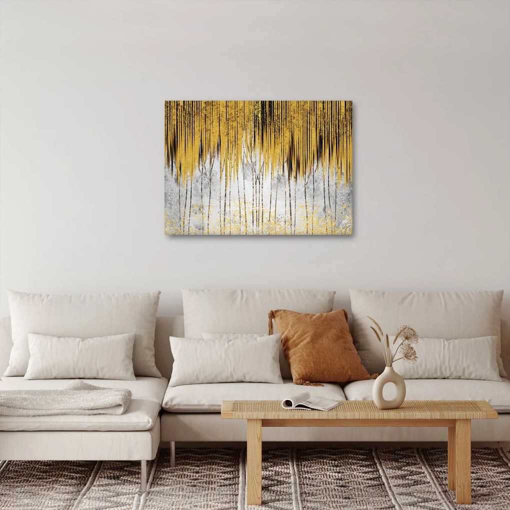 Obraz - Zlaté čiary (70x50 cm)