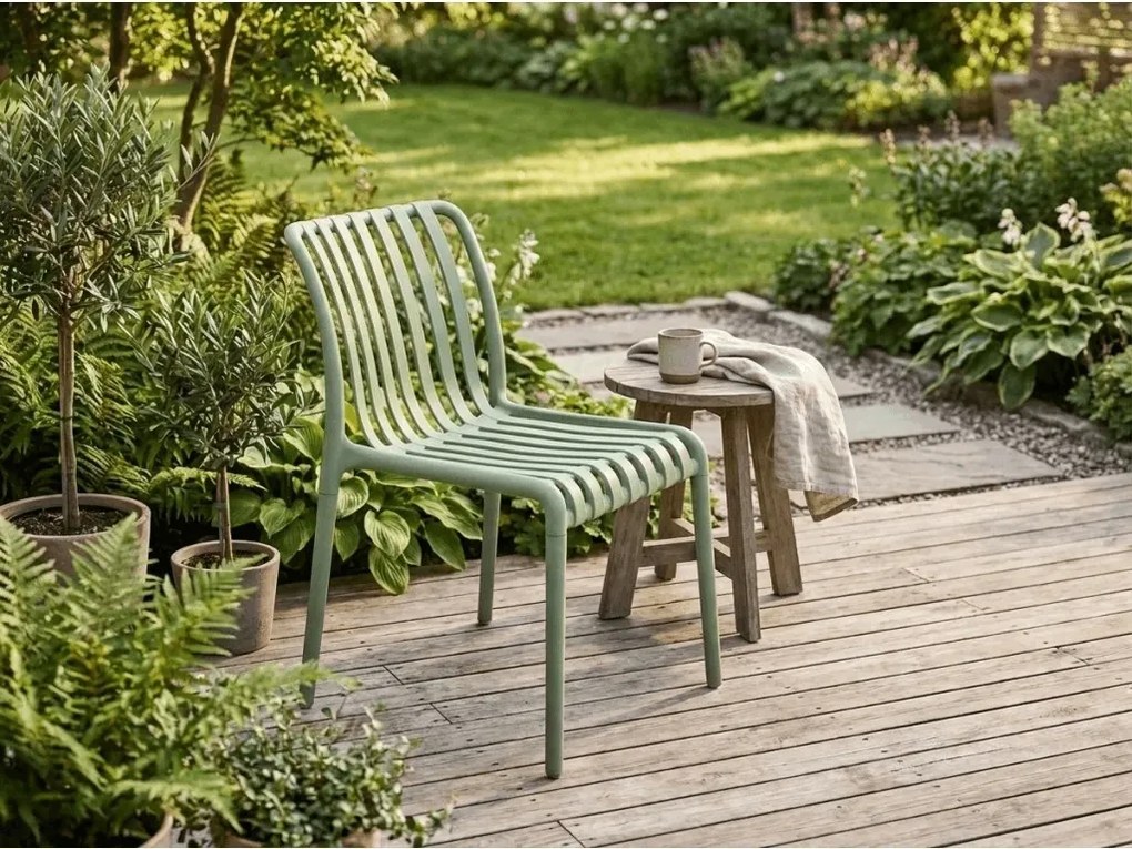 Plastová stolička TREGO, zelená