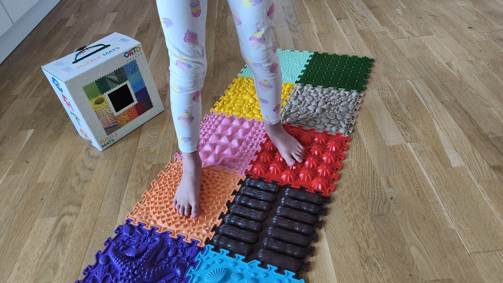 OrtoNature Masážne ortopedické podložky súprava 9 ks - Dúhová melódia