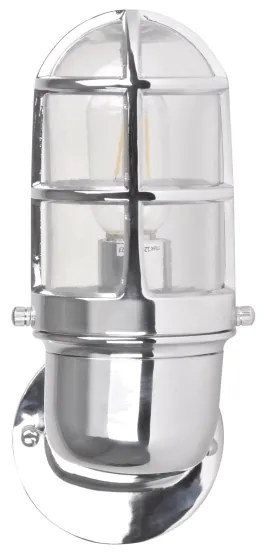 Vonkajšie nástenné svietidlo LUND 1xE27/12W/230V IP44 chróm