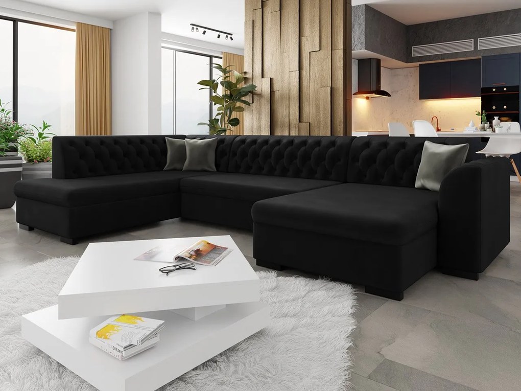 Veľká sedačka do obývačky Valdero, Dostupné poťahy: Magic Velvet 2227 + Magic Velvet 2227 + Evo 29, Strana: Ľavá
