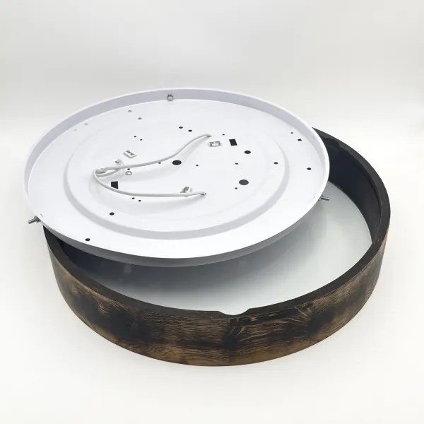 Stropné svietidlo OAK SMOKY 3xE27/15W/230V, pr. 47,5 cm, dub/tmavohnedá