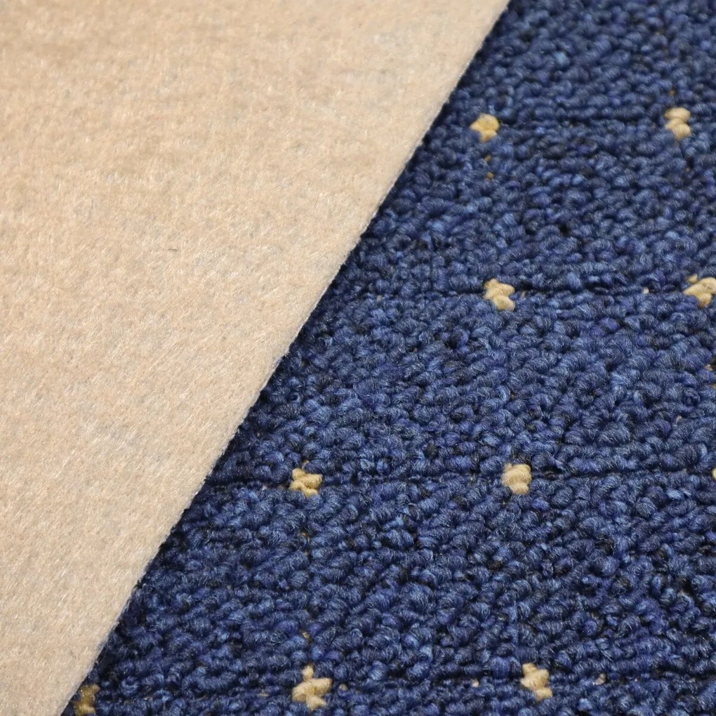 Condor Carpets, Koberec behúň na mieru Udinese modrý, šíre 150 cm, modrá, chodba / predsieň