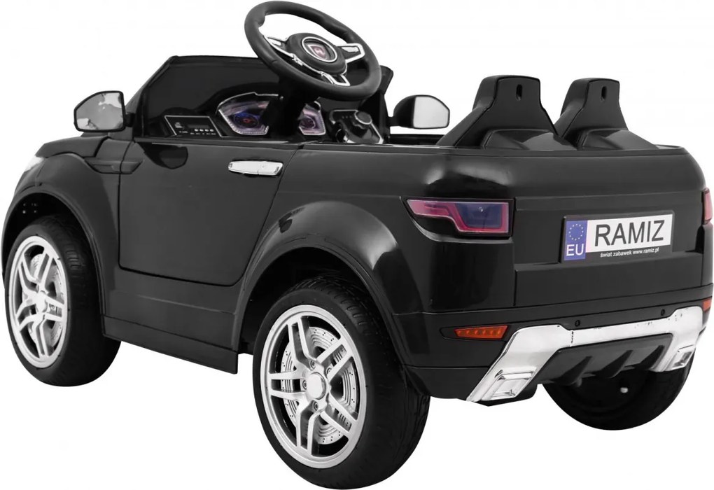 Ramiz Elektrické auto Rapid Racer pre deti, čierne SUV + diaľkové ovládanie