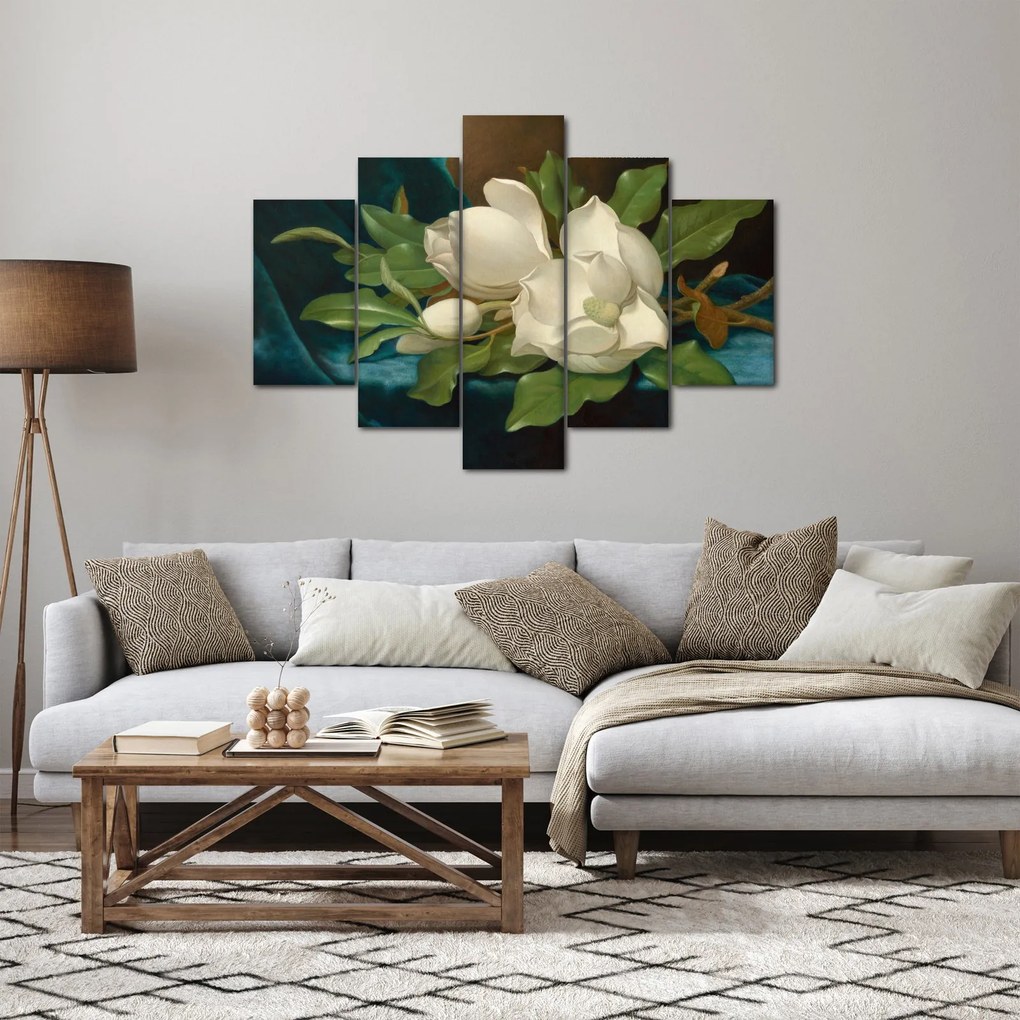 Obraz - Martin Johnson Heade, Giant Magnolias on a Blue Velvet Cloth, reprodukcia (150x105 cm)