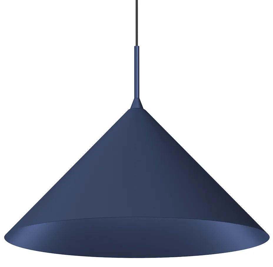 Závesné svietidlo Capital, 1x tmavomodré kovové tienidlo, (fi 46cm), db