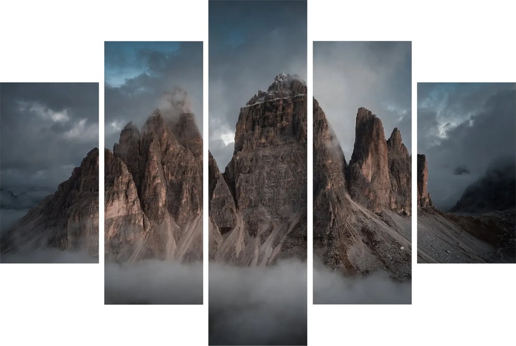 Obraz - Tri Zuby, Talianske Dolomity (150x105 cm)