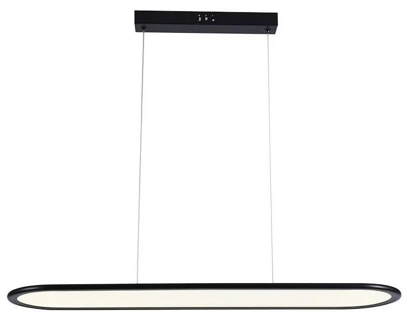 LED Luster na lanku LED/24W/230V 3000K čierna