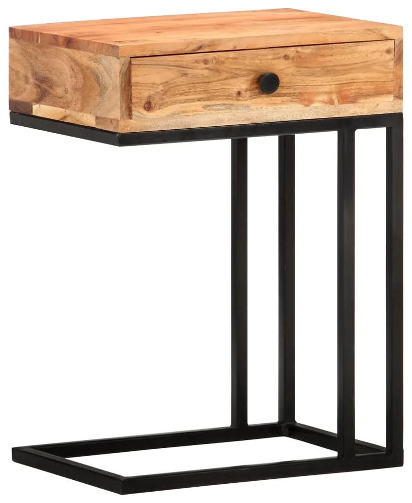Príručný stolík v tvare U 45x30x61 cm, akáciový masív