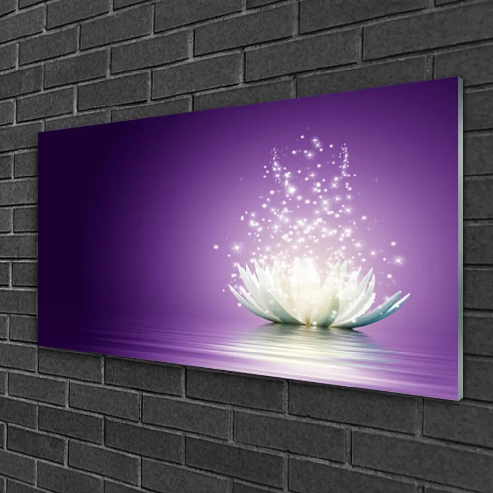 Obraz na skle Kvet lotosu 120x60 cm