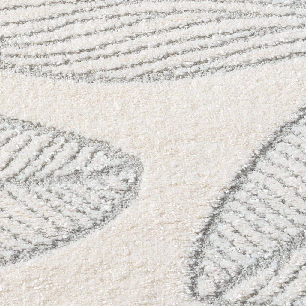 Dekorstudio Moderný okrúhly koberec LOUNGE 0629 - sivý Priemer koberca: 160cm