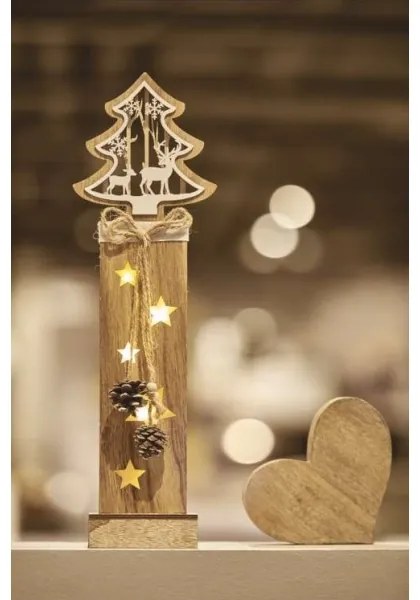 LED Vianočná dekorácia 5xLED/2xAA stromček