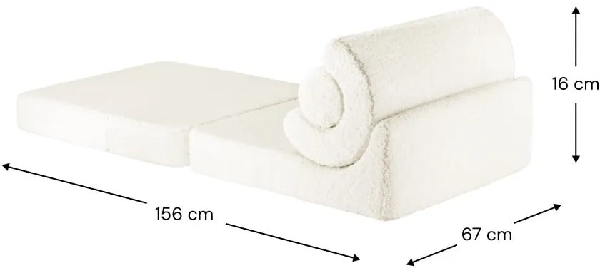 Krémové detské kresielko z textílie buklé Flipster – Wigiwama