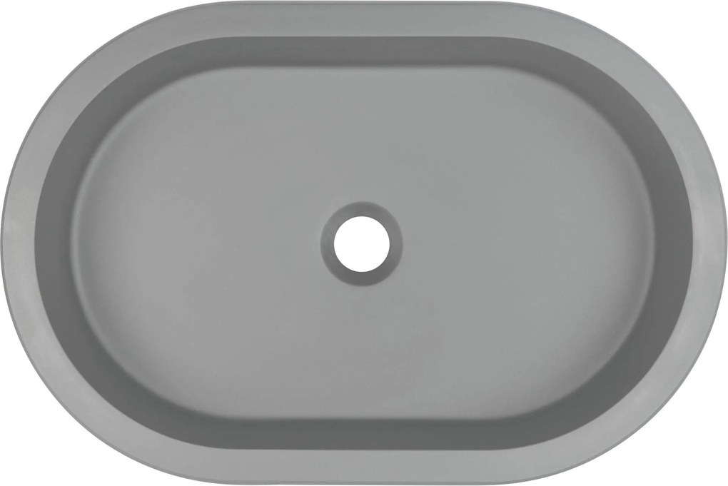 Deante Silia, granitové umývadlo na zapustenie zdola 588x390x145 mm, šedá metalíza, DEA-CQS_SU6U