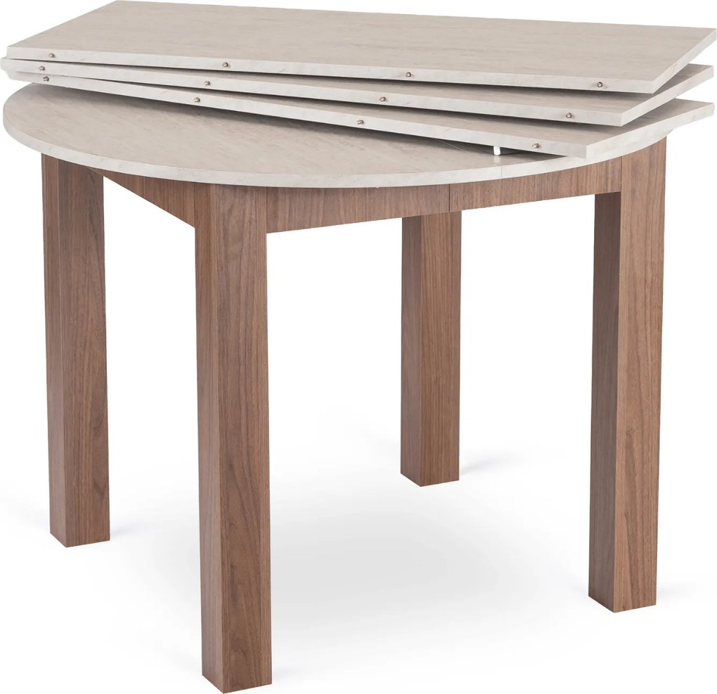 Vintino Rozkladací stôl RAMON 103–223 cm travertín/orech nicea