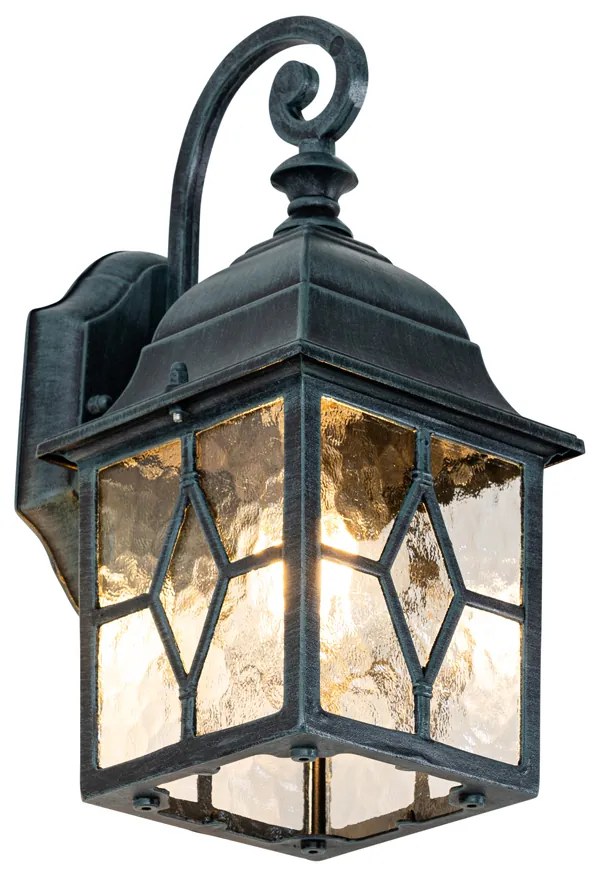 Romantická vonkajšia nástenná lampa tmavozelená - London
