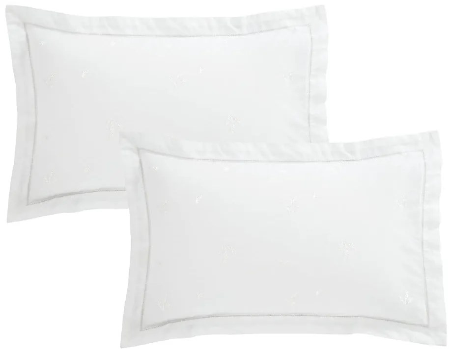 Bavlnená obliečka na vankúš 50x75 cm Lottie Floral Embroidery – Bianca