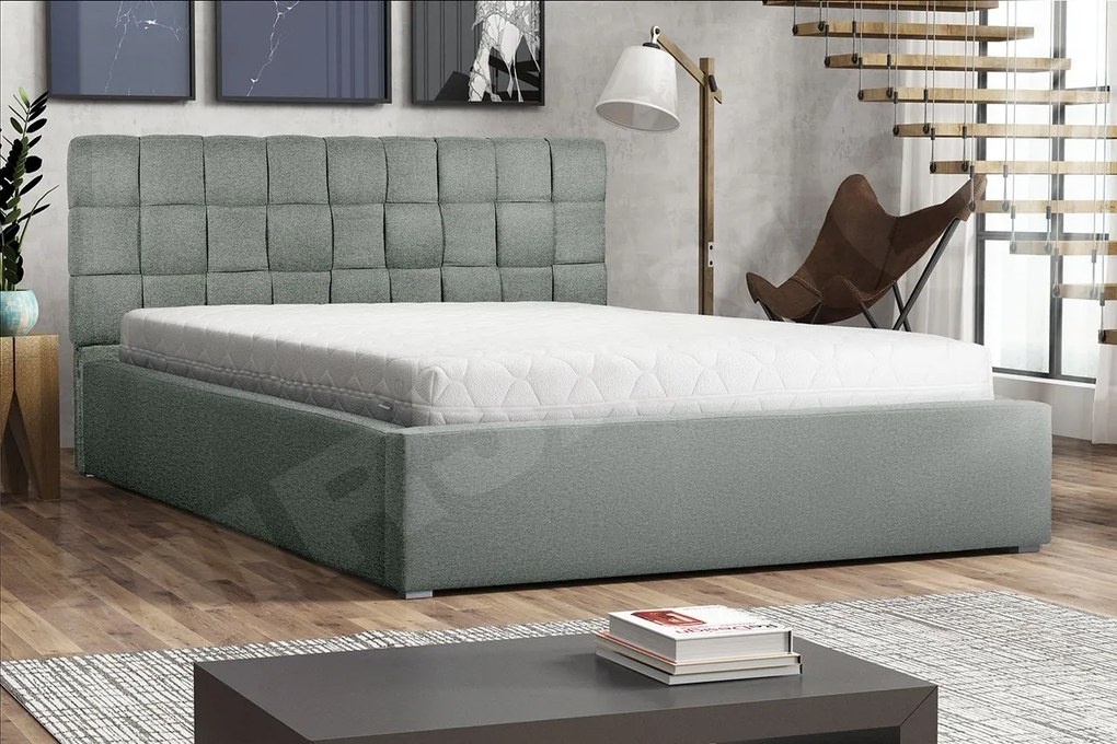 Posteľ s priestorom Kinec, Rozmer postele: 180x200, Dostupné poťahy: Malmo 13 376