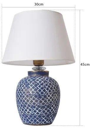 Stolná lampa 1xE27/40W/230V modrá