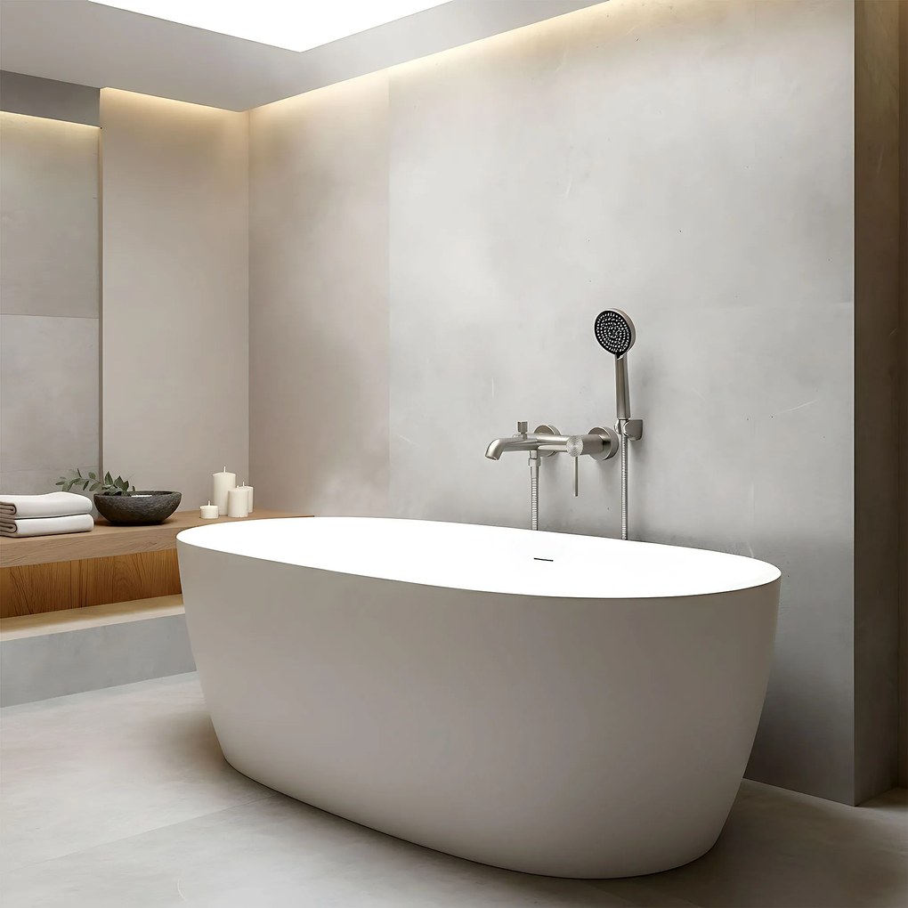 Rea Foster, vaňová batéria s ručnou sprchovou súpravou, brúsená oceľ, REA-B6326