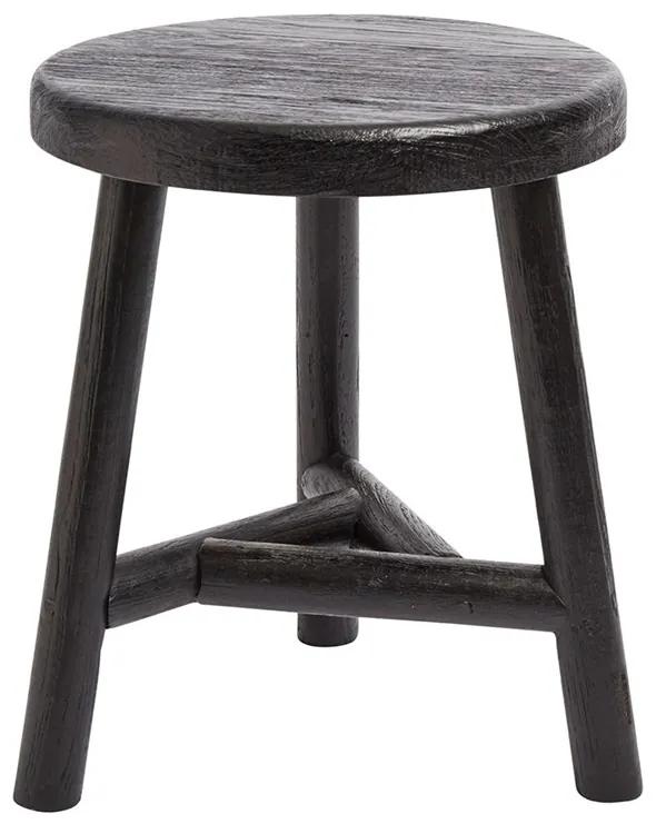 Muubs Drevená stolička/odkladací stolík BENJI, čierny