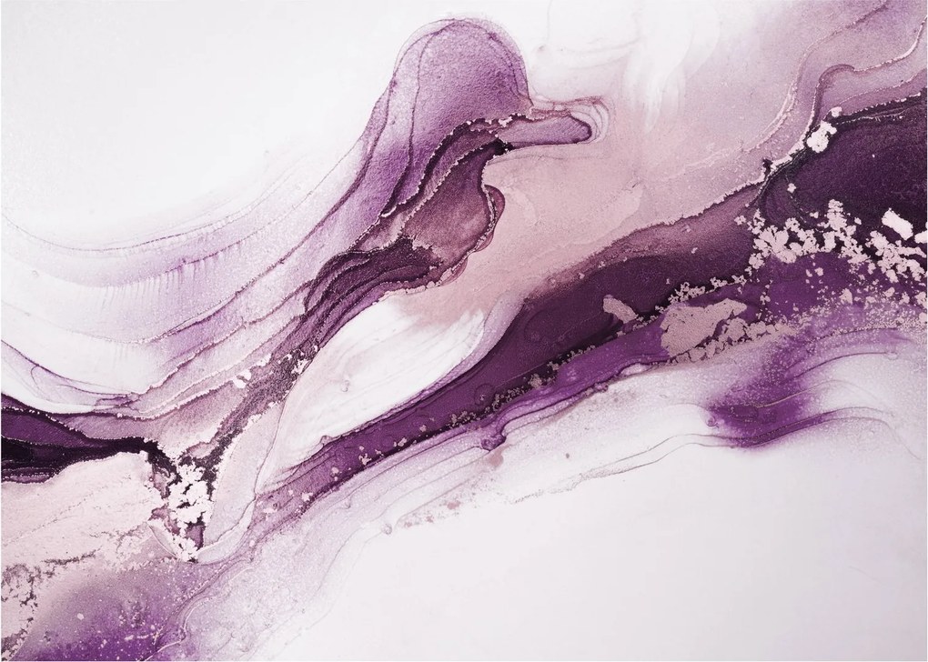 Obraz - Purple fluid art (70x50 cm)