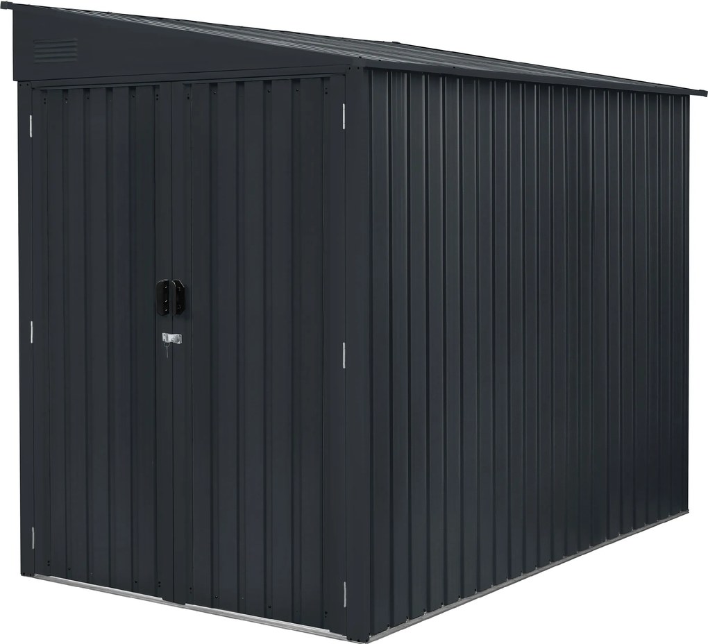 Záhradný domček BestBerg ZS-608A / 4,2 m² / 249 × 170 × 203 cm / antracit