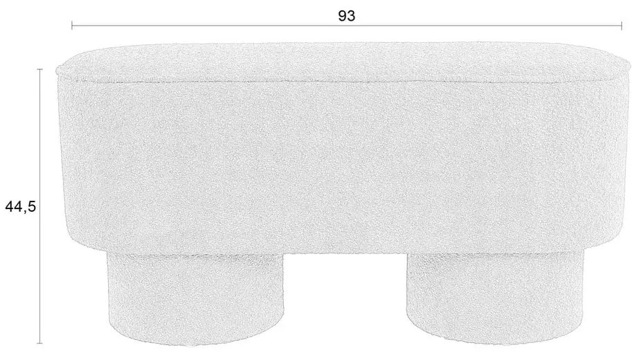 Zelená lavica z textílie buklé Marcos – White Label