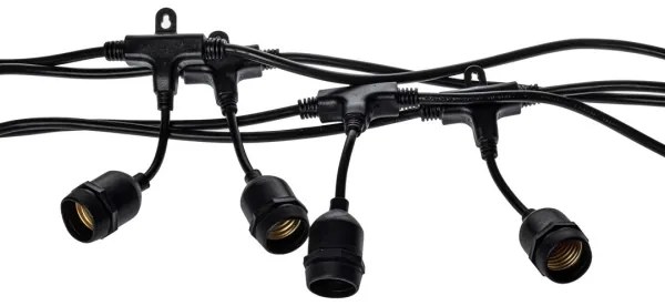 Vonkajší dekoračná reťaz GIRLANDA 10xE27/15W/230V 10m IP44