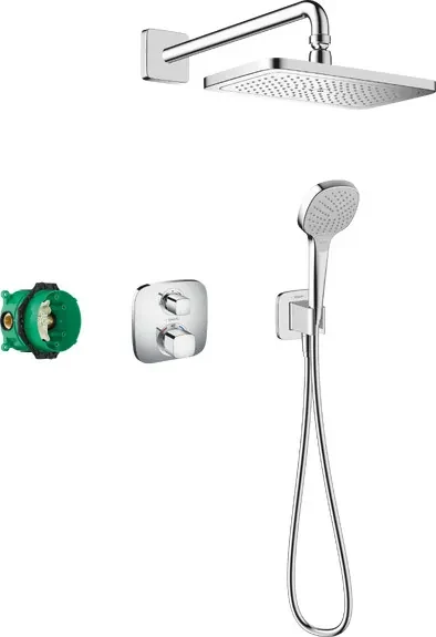 Hansgrohe Croma E, sprchový systém 280 1jet s termostatom Ecostat E, chrómová, HAN-27953000