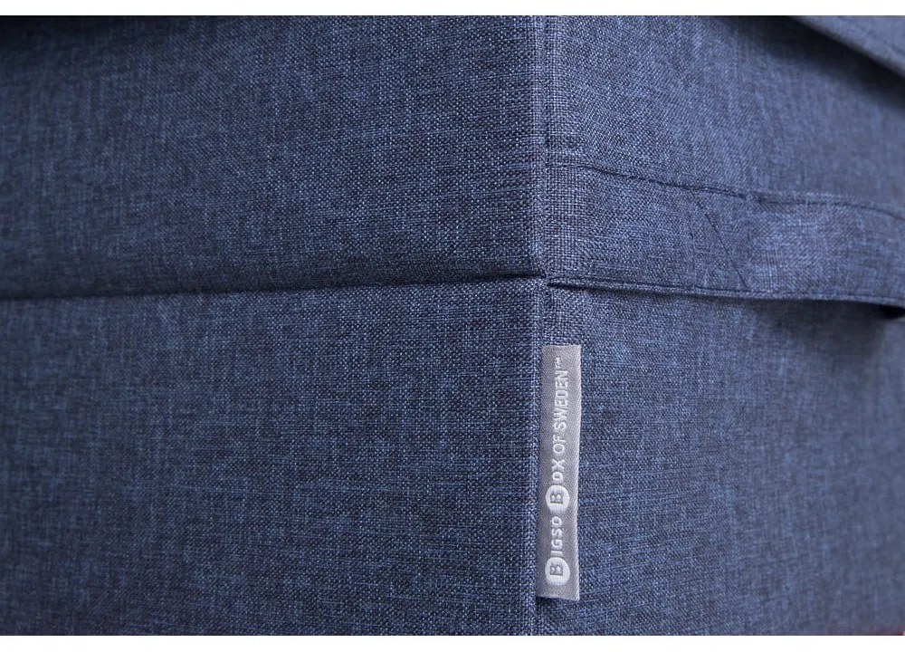 Modrý látkový úložný box s vekom 35x26x19 cm Soft Storage – Bigso