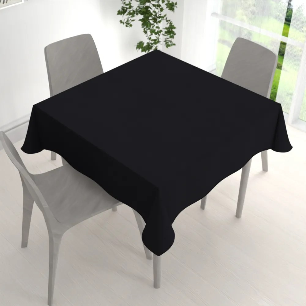 Biante Veľký dekoračný štvorcový obrus BKS-410 Čierny 270x270 cm