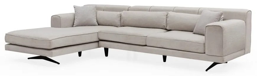 Svetlobéžová rohová pohovka Artie Jivago, ľavý roh