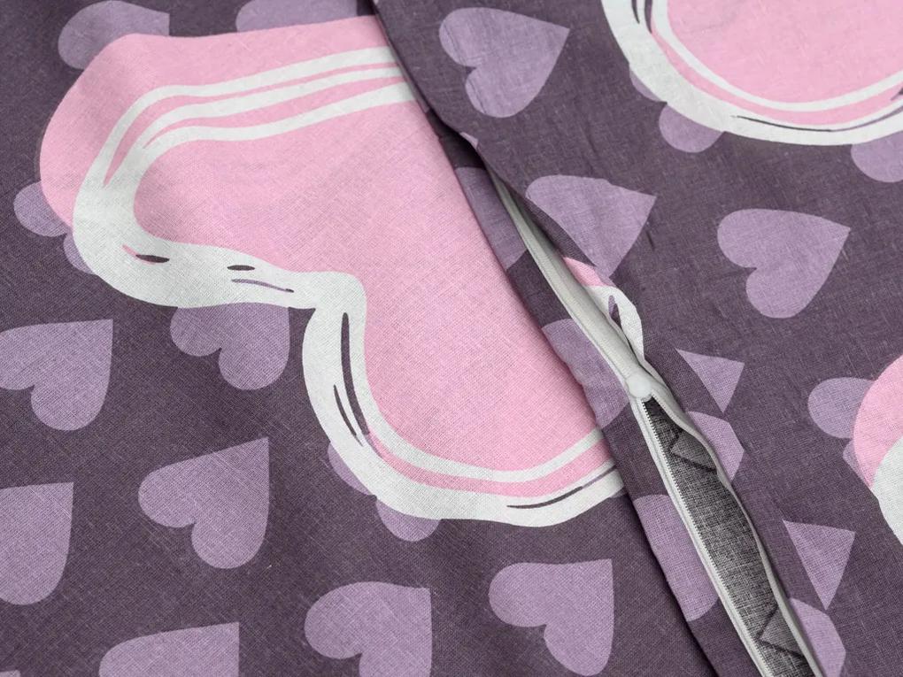 Bavlnené obliečky KASUGA ružové + povlak na vankúšik 40 x 40 cm Rozmer obliečky: 70 x 90 cm | 140 x 200 cm