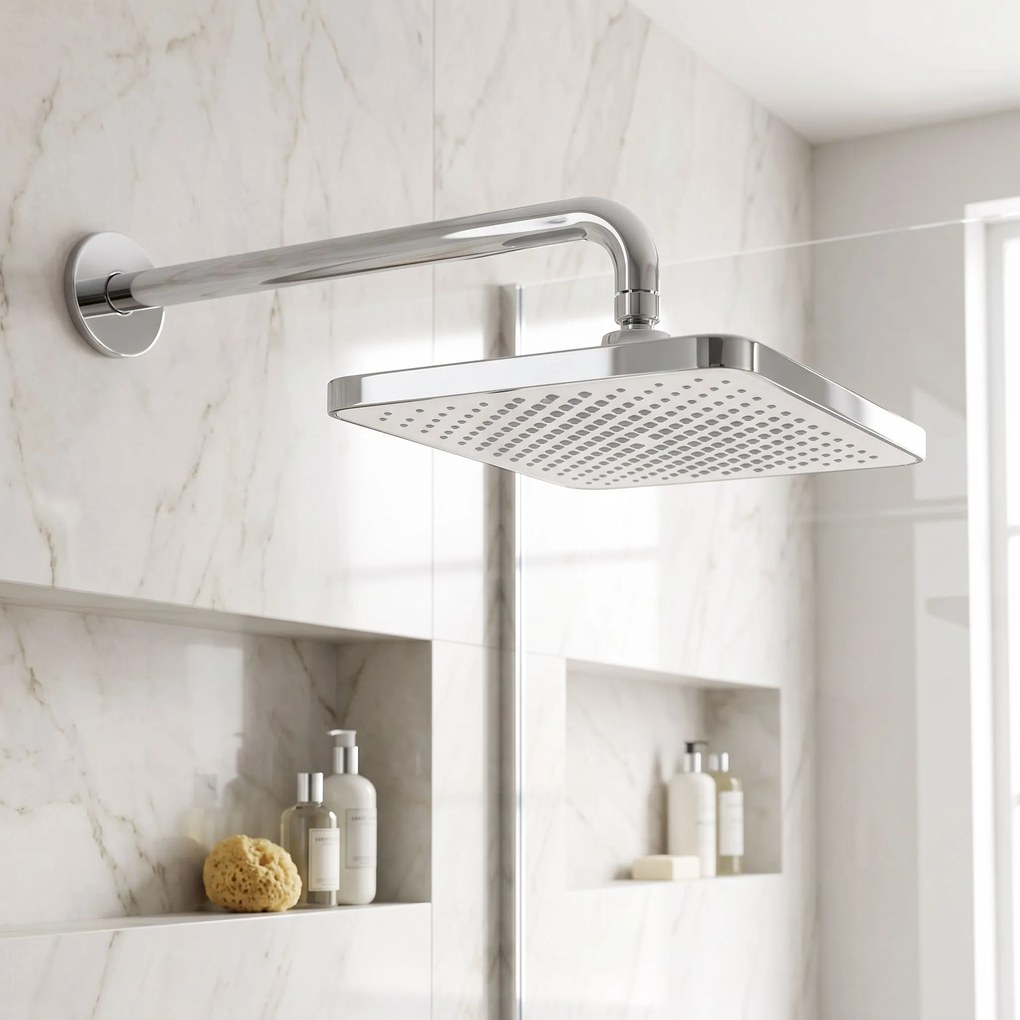 Rea Rea, obdĺžniková dažďová sprcha 380x210 mm, JS-032, chrómová, REA-P0392
