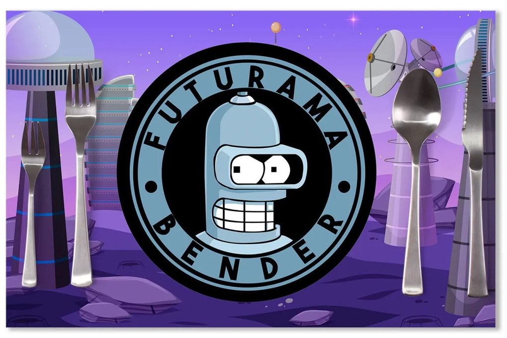 Sablio Prestieranie Futurama Bender Planéta s vysielačmi: 40x30cm