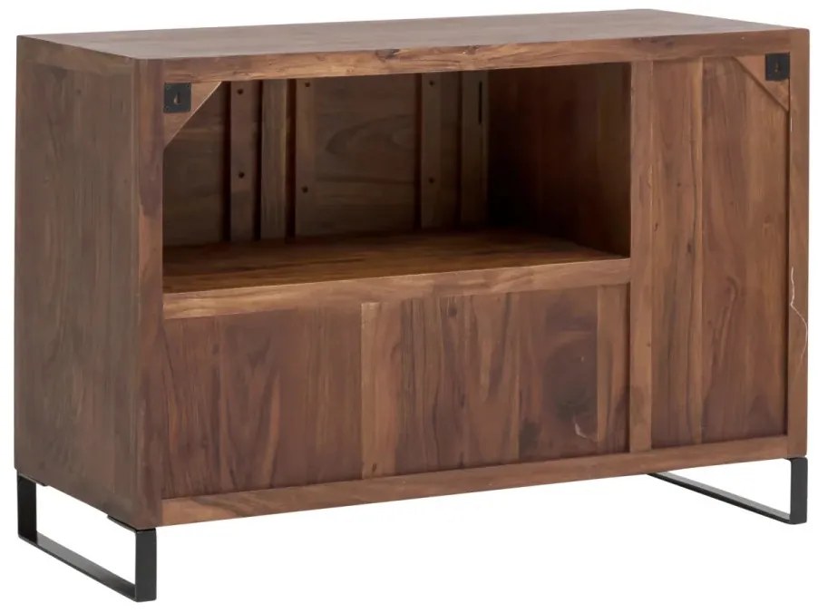 furniture-nabytek.cz - Masivní umyvadlová skříňka Sydney z akácie, lakovaná, hnědá – 105×45×74 cm