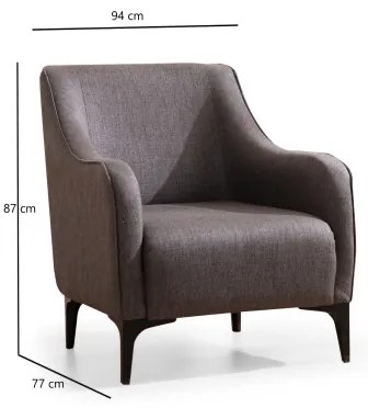 Kreslo ROCO tmavosivé