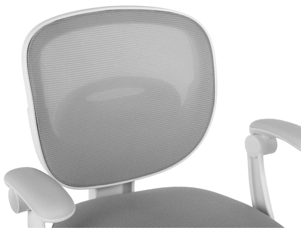 Detská otočná stolička Neoseat JUNI 008 s podnožou — látka, sivá