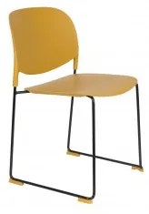 Jídelní židle STACKS ZUIVER,plast okrový White Label Living 1100452